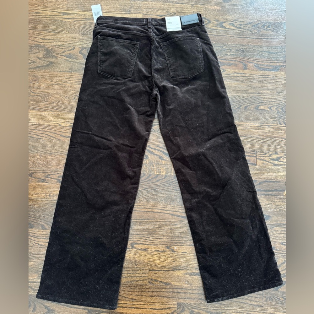 Citizens of Humanity Annina Cotton-Blend Corduroy Wide-Leg Pants Brown clove 32 - Picture 6 of 7